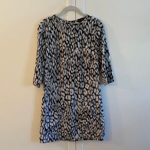 Banana Republic Patterned 3/4 Sleeve Dress